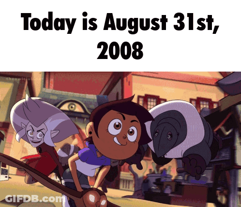 Cartoon Character Says Today Is August 31St GIF
