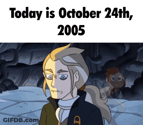 Cartoon Character Says Today Is October 24Th GIF