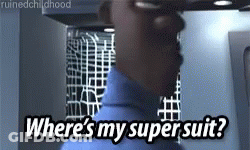 Cartoon Character Says Where's My Super Suit GIF