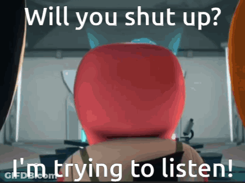 Cartoon Character Says Will You Shut Up GIF