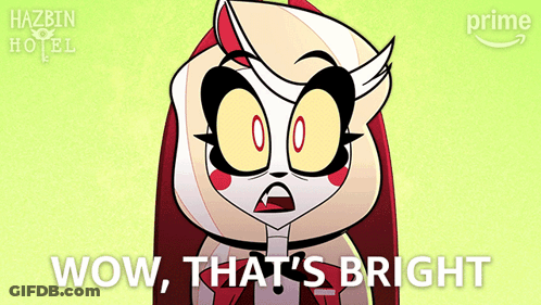 Cartoon Character Says Wow That's Bright GIF