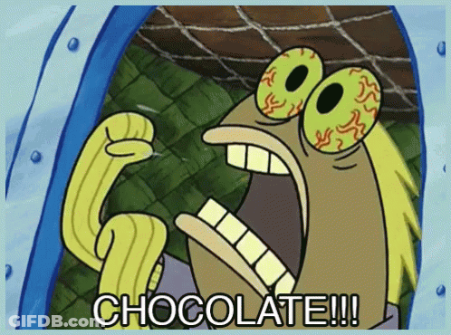Cartoon Character Screaming Chocolate GIF