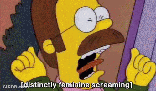Cartoon Character Screaming Distinctly Feminine Screaming GIF