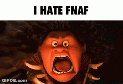 Cartoon Character Screaming I Hate Fnaf GIF
