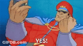 Cartoon Character Serious Expression Close Up GIF