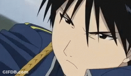 Cartoon Character Serious Expression Close Up GIF