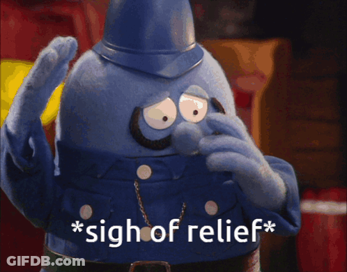 Cartoon Character Sigh Of Relief GIF