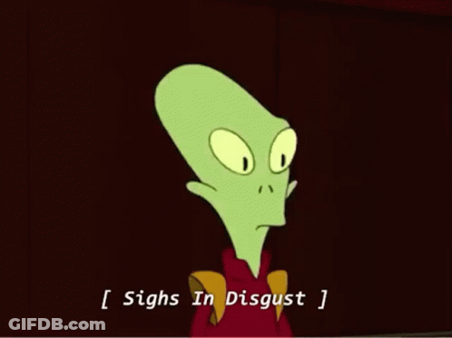 Cartoon Character Sighs In Disgust GIF