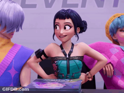 Cartoon Character Singing Into Microphone Saying A GIF