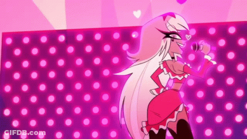 Cartoon Character Singing Into Microphone GIF