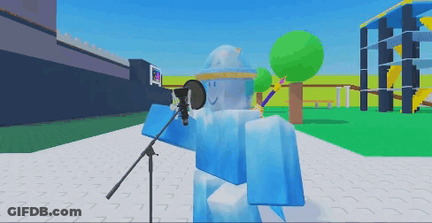 Cartoon Character Singing Into Microphone GIF