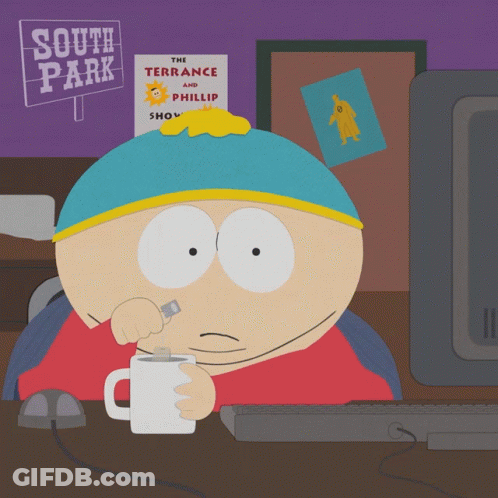 Cartoon Character Sitting At Computer GIF