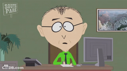 Cartoon Character Sitting At Desk South Park GIF