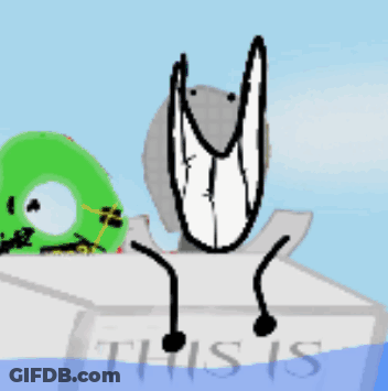 Cartoon Character Sitting In Box Saying This Is GIF