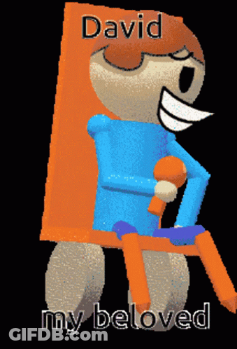 Cartoon Character Sitting In Chair David My Beloved GIF