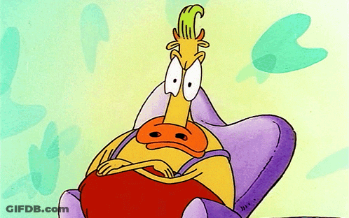 Cartoon Character Sitting In Chair With Letter C GIF