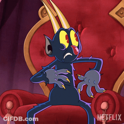 Cartoon Character Sitting In Chair With Netflix Logo GIF