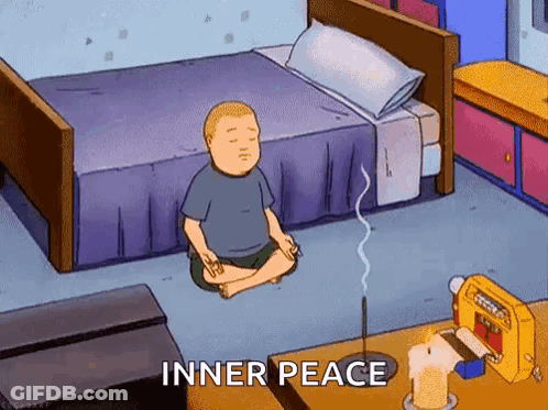 Cartoon Character Sitting In Lotus Position GIF