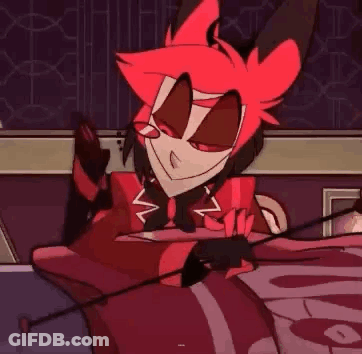 Cartoon Character Sitting On Bed Holding Cane GIF