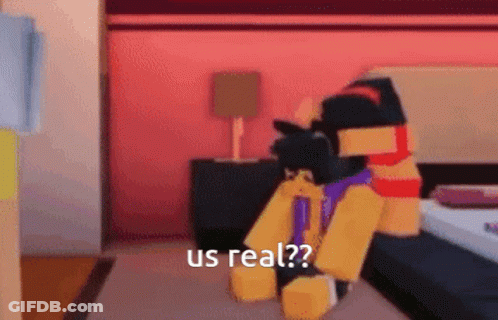 Cartoon Character Sitting On Bed Us Real GIF
