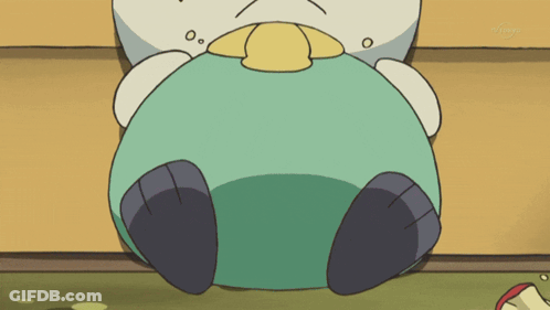 Cartoon Character Sitting On Bench With TBS TV Screen GIF