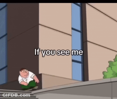 Cartoon Character Sitting On Building Side GIF