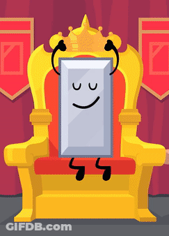 Cartoon Character Sitting On Throne With Crown GIF