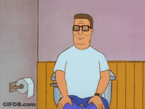 Cartoon Character Sitting On Toilet GIF
