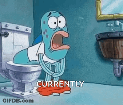 Cartoon Character Sitting On Toilet Screaming GIF