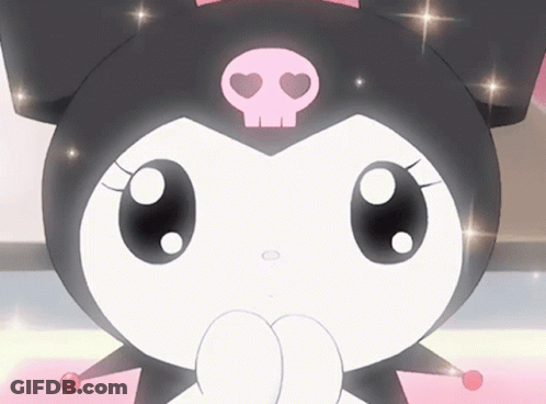 Cartoon Character Sitting With Coffee And Heart Flower GIF