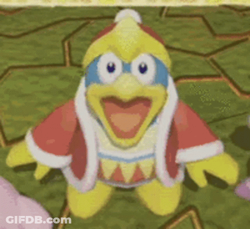 Cartoon Character Sitting With Open Mouth And Hat GIF