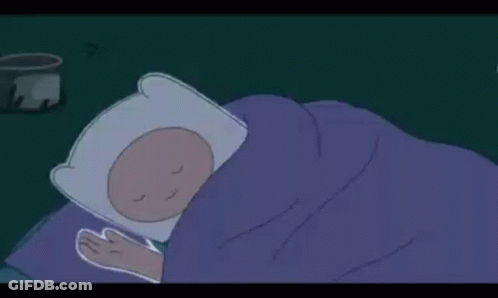 Cartoon Character Sleeping Under Blanket GIF
