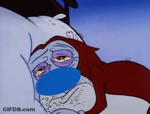 Cartoon Character Sleeping With Mouth Open GIF