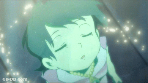 Cartoon Character Sleeping With Necklace GIF