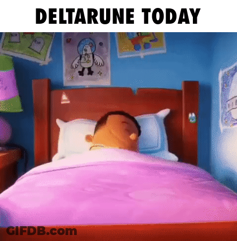 Cartoon Character Sleeping With Pink Comforter GIF