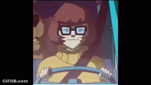 Cartoon Character Smiling Driving Car GIF