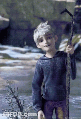 Cartoon Character Smiling Holding Cane GIF