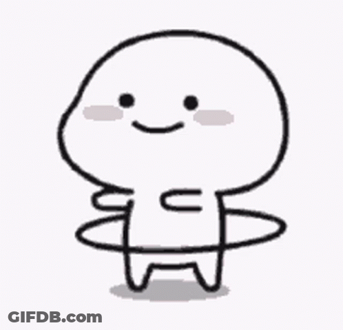Cartoon Character Smiling In Circle GIF