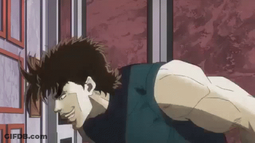 Cartoon Character Smiling In Front Of Door GIF