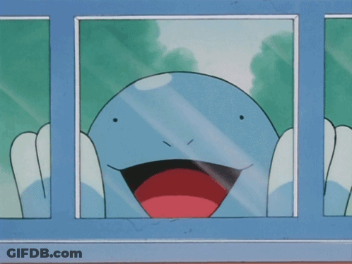 Cartoon Character Smiling Out Window GIF