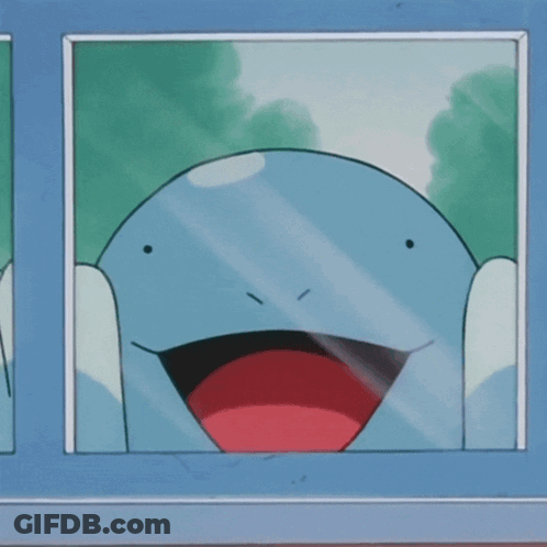 Cartoon Character Smiling Out Window GIF
