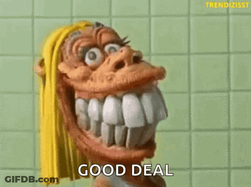Cartoon Character Smiling Saying Good Deal GIF