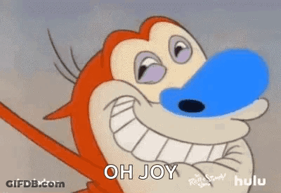 Cartoon Character Smiling Saying Oh Joy GIF