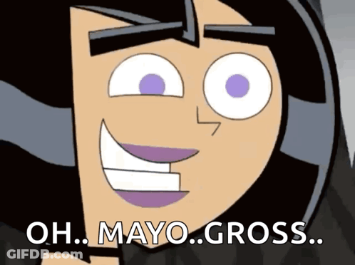 Cartoon Character Smiling Saying Oh Mayo Gross GIF