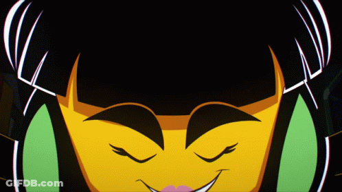 Cartoon Character Smiling With Headphones GIF