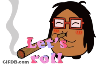 Cartoon Character Smoking Cigar Saying Let's Roll GIF