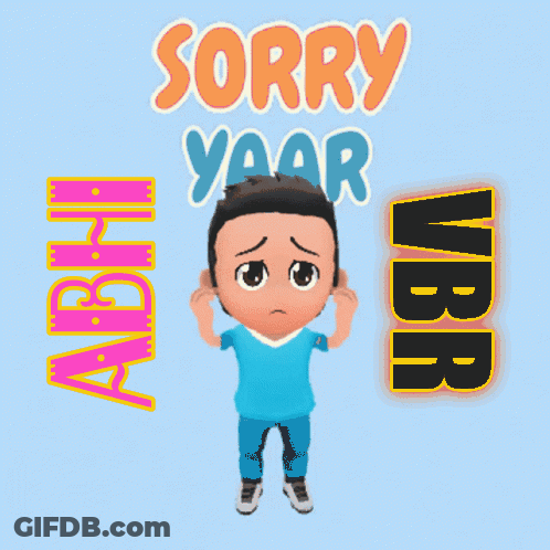 Cartoon Character Sorry Yaar GIF