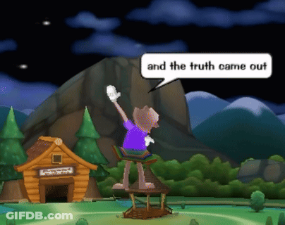Cartoon Character Speech Bubble The Truth Came Out GIF