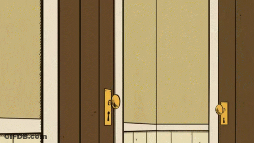 Cartoon Character Standing Angry In Doorway GIF