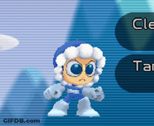 Cartoon Character Standing Before Clear Screen GIF